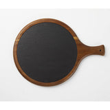 WOOD & SLATE ROUND SERVING BOARD