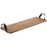 CHARCUTERIE BOARD W/ LEATHER HANDLES