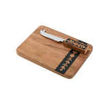 WOODEN RESIN CHEESE BAORD W/ KNIFE