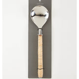 WICKER HANDLE SERVING SPOON