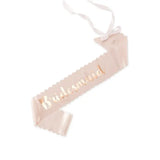 Blush Pink & Rose Gold Satin Sash – Bridesmaid