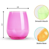 Acrylic Stemless Jewel Wine Glass 16 oz.