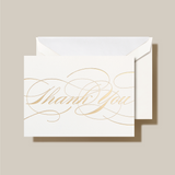 Gold Foil Flourish Thank You Note