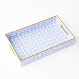 Blue Cane Vanity Tray, Small