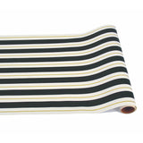 BLACK & GOLD AWNING STRIPE TABLE RUNNER