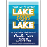 WHAT HAPPEN AT THE LAKE INVITATIONS