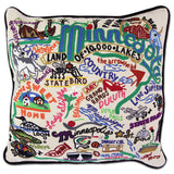 Minnesota Hand Embroidered Pillow