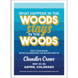WHAT HAPPEN IN THE WOOD INVITATIONS