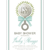 BABY RATTLE INVITATIONS