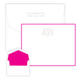 Classic Monogram Embossed Correspondence Card