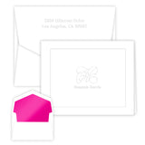 Capital Embossed Folded Note Cards