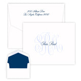 Rosedale Monogram Folded Note Cards