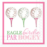 Eagle Birdie Par Pink Beverage Napkins